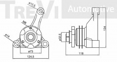 TREVI AUTOMOTIVE ta2205 -  Натяжная планка, поликлиновой ремень